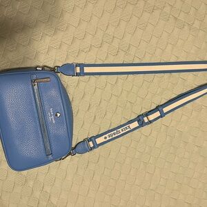 Kate Spade Blue and White Crossbody Bag with matching wallet